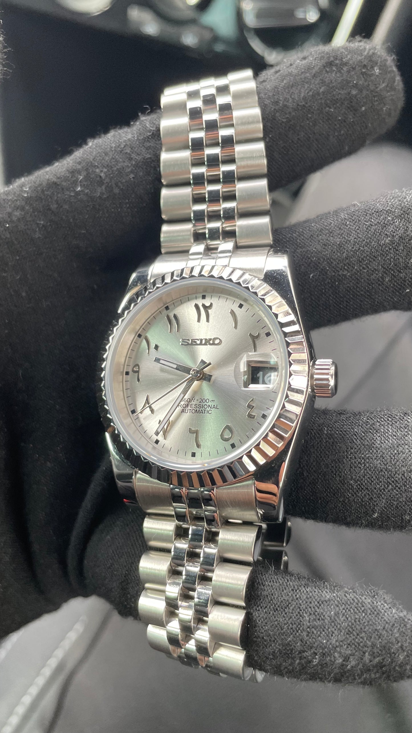 Seiko Arabic Whiteface datejust 36mm - custom NH35 automatic