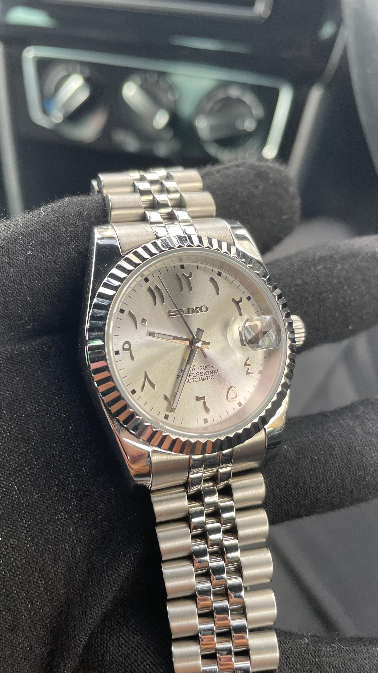 Seiko Arabic Whiteface datejust 36mm - custom NH35 automatic