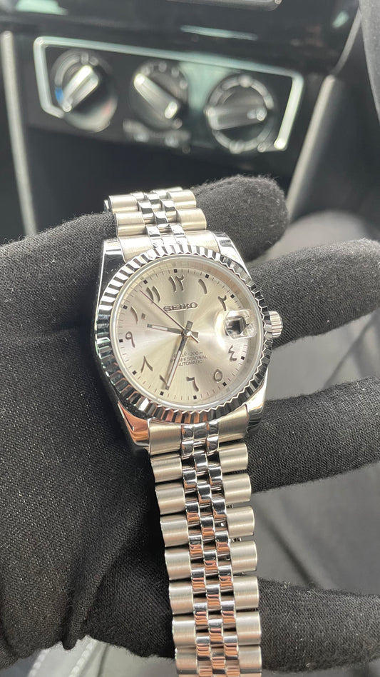 Seiko Arabic Whiteface datejust 36mm - custom NH35 automatic